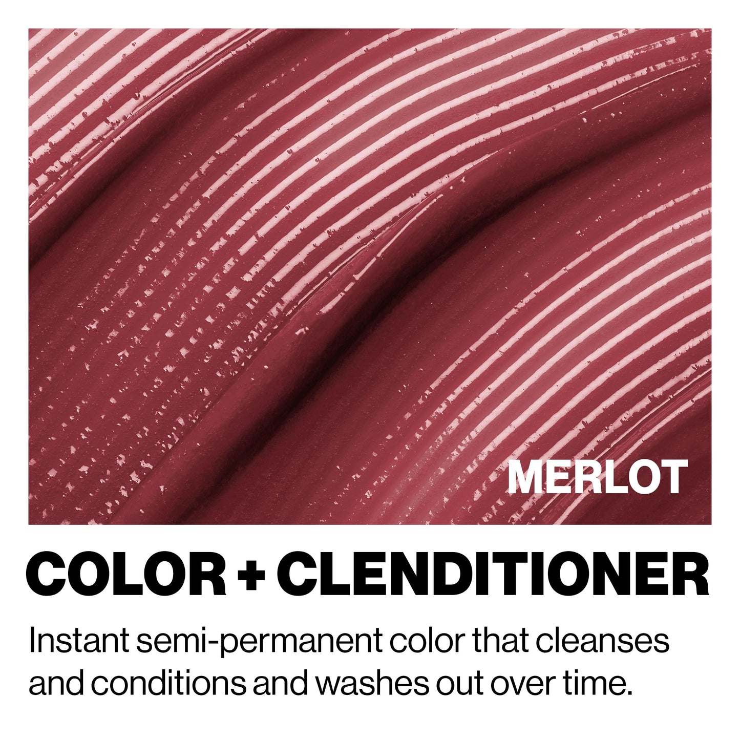 Keracolor Color + Clenditioner 3-in-1 Color-Depositing Conditioner, Gently Cleanses & Conditions, Semi-Permanent Merlot Hair Color, 12 Fl Oz