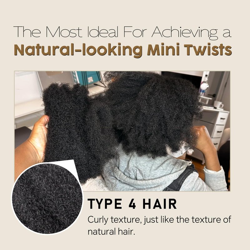 Afro Kinkys Bulk Human Hair -100% Real Human Hair for Mini Twist, Braiding, Loc Extensions & Crochet, Kinky Curly Hair Bundles, Natural Afro Bulk for Dreadlocks(99J, 16 Inch(Pack of 1))