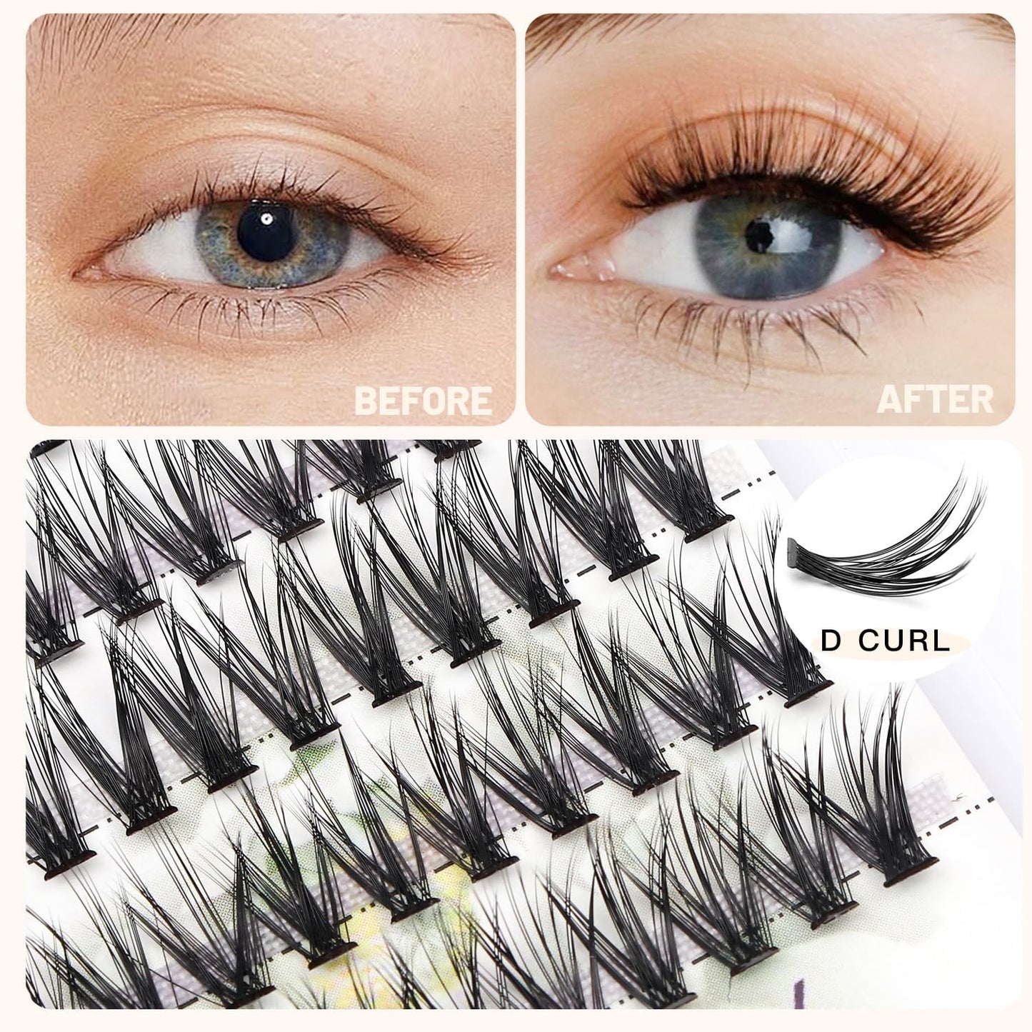 Bodemrincer 20 Root Thickness 0.07mm C Curl 8-10-12-14-16mm MIX 7D/10/12/20/30/40/50/60D 3D Individual Eyelashes Extension Soft Black Fake False Eye Lashes Tools (5 PACKS-14MM)