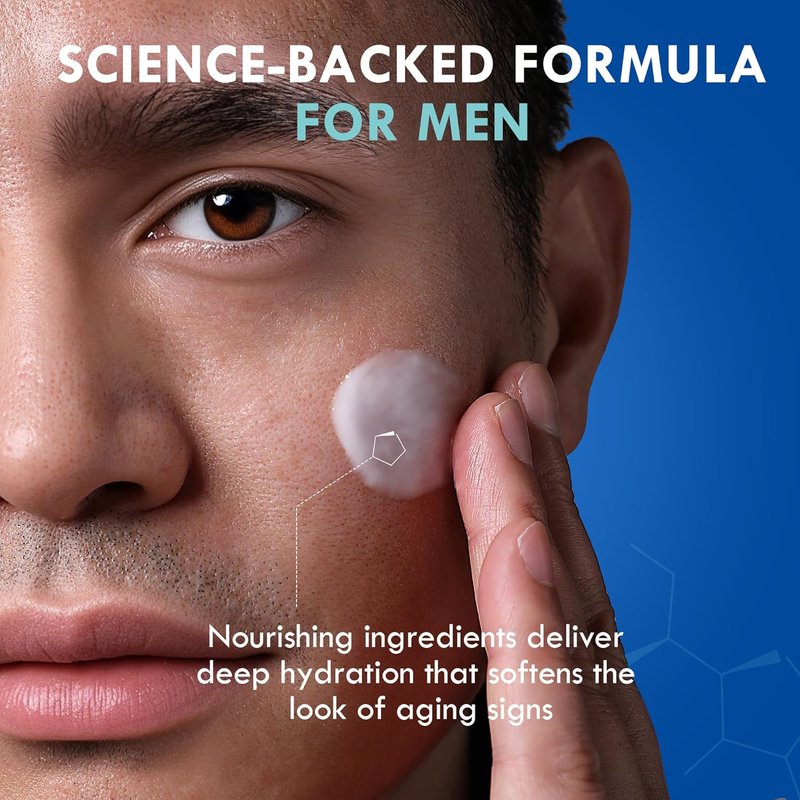 Men's Face Cream - 6-in-1 Moisturizer with Collagen & Retinol for Deep Hydration | Anti-Aging Benefits