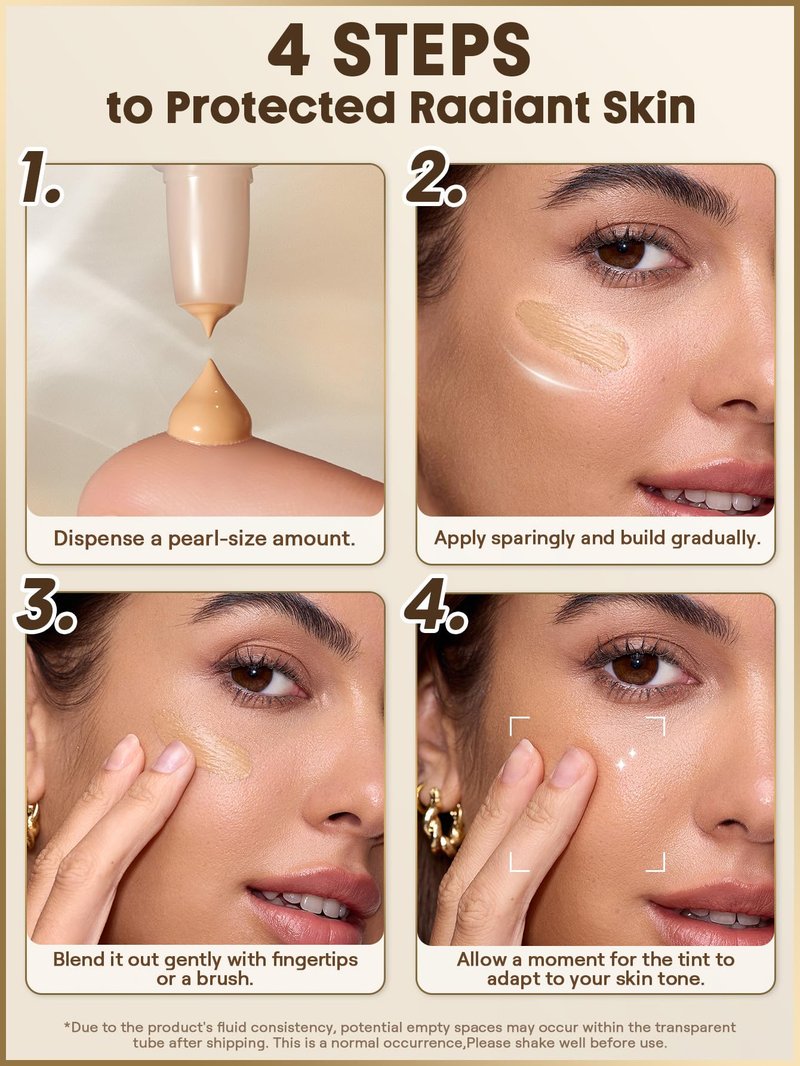 SHEGLAM Dew & Done Skin Tint with SPF20 Light-medium Coverage Foundation Evens Skin Tone-Shell