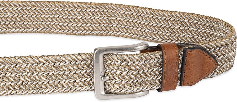 Men's Two-Tone Stretch Web Belt - Adjustable Fit | Casual Style