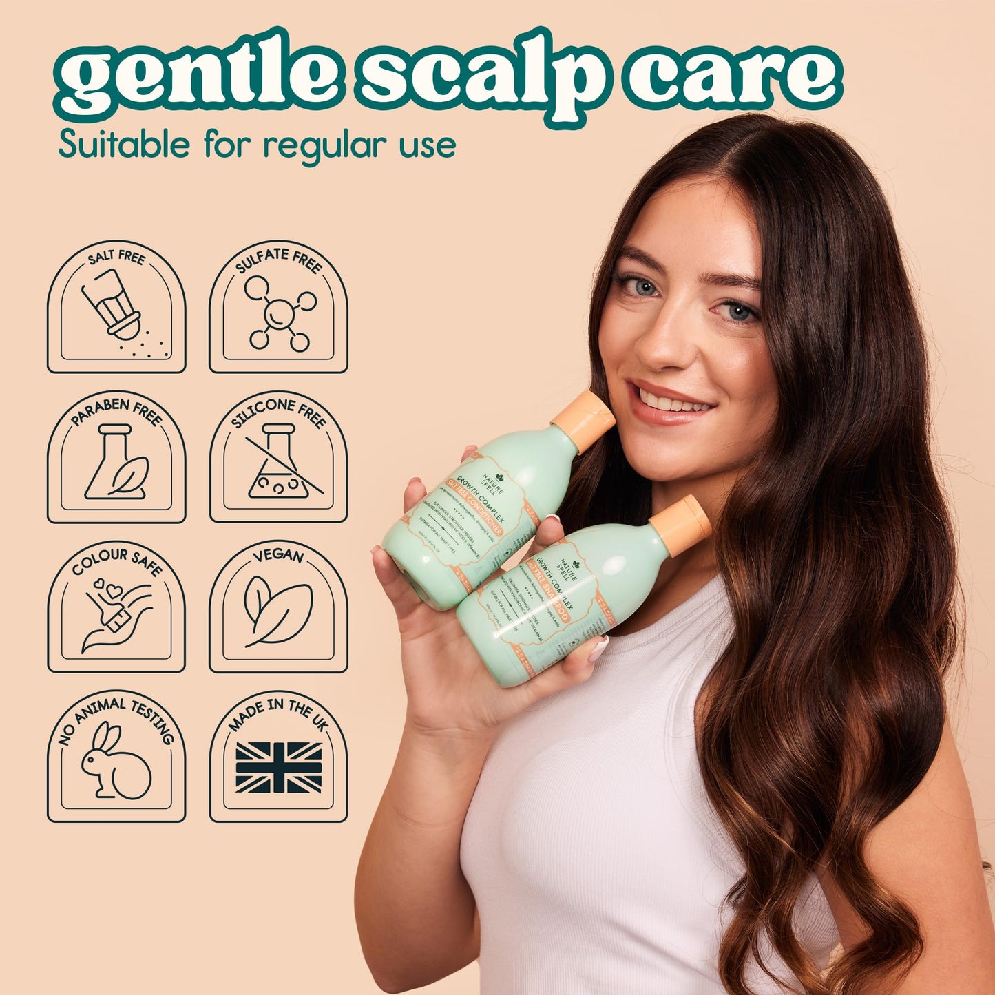 Nature Spell Hair Growth Shampoo and Conditioner Set, 10.14 Fl Oz x 2