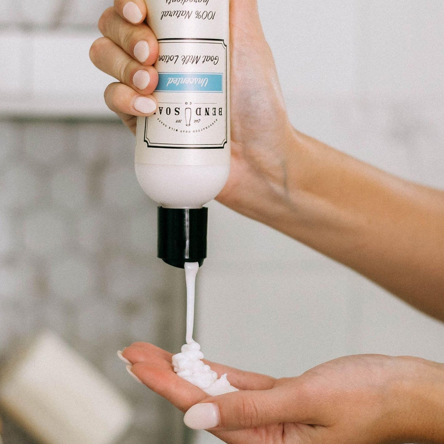 Bend Soap Company Unscented Goat Milk Lotion 1-Pack (8oz x 1) - Gentle Formula for Sensitive Skin (Unscented)