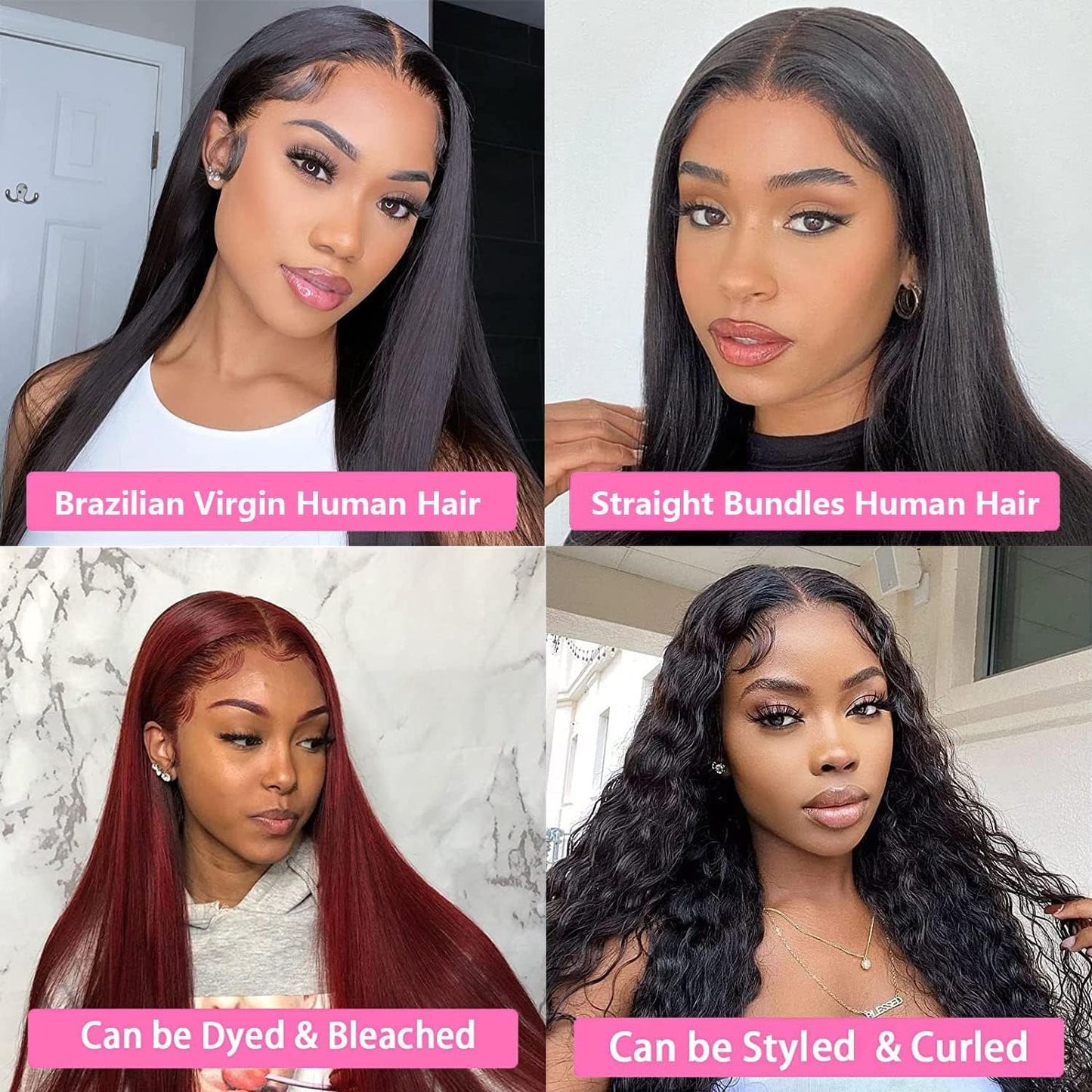 13x4 Lace Frontal Closure Human Hair 16 Inch 100% Virgin Brazilian Straight Human Hair HD Lace Closure Hair Ear to Ear Lace Frontal Pre Plucked Natural Black Color