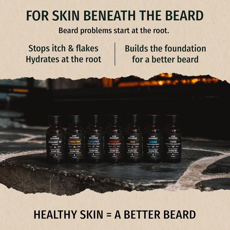 Beard Oil for Men - Premium All-Natural Jojoba | 1 fl oz - 1880 Scent: Bourbon, Bitters, Citrus
