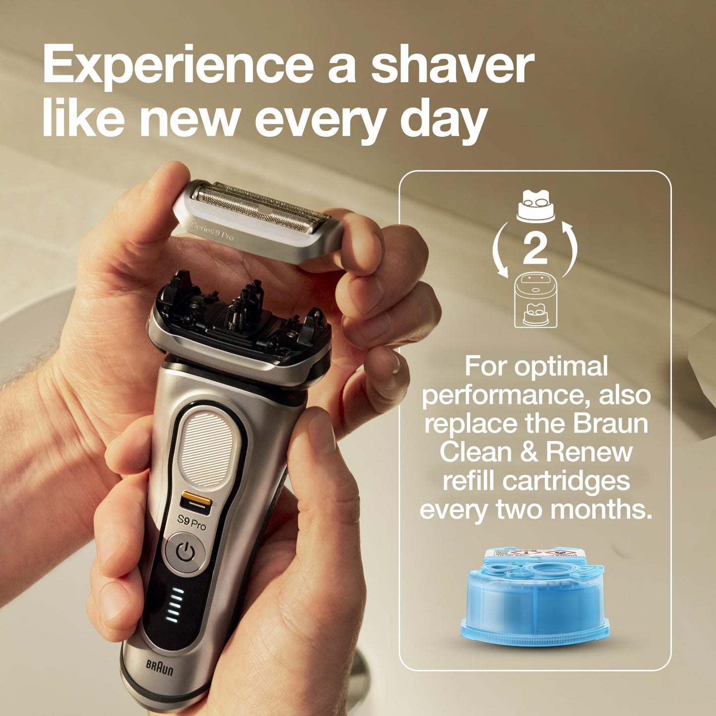 Series 9 Men's Electric Shaver Head Original Replacement Blade,Silver 94M,(Pack of 10)