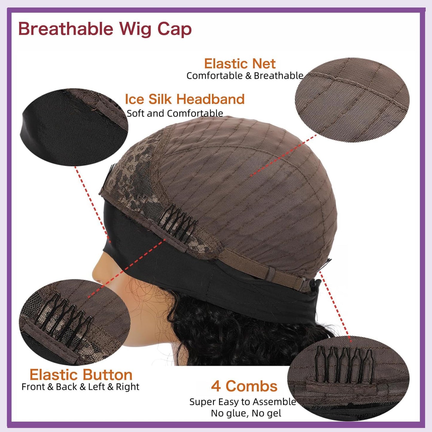 Prisyfab Body Wave Headband Wig Headband Wigs for Black Women Human Hair Glueless Wear and Go Glueless 100% Brazilian Virgin Human Hair Headband Wig 150% Density (16inch)