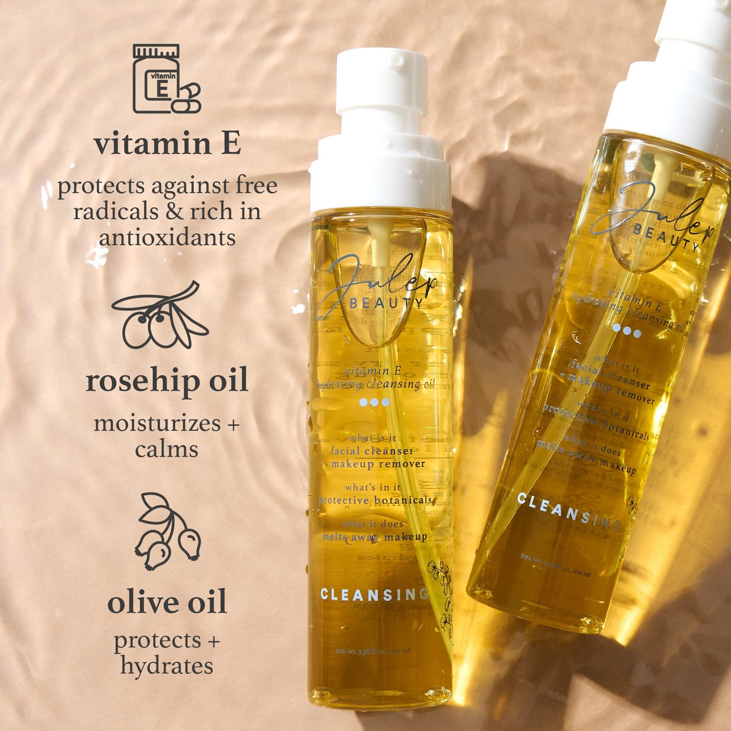 Julep Cleansing and Brightening Skincare Set | Vitamin E Hydrating Oil Cleanser + So Awake Radiant Complexion Booster Daily Moisturizer