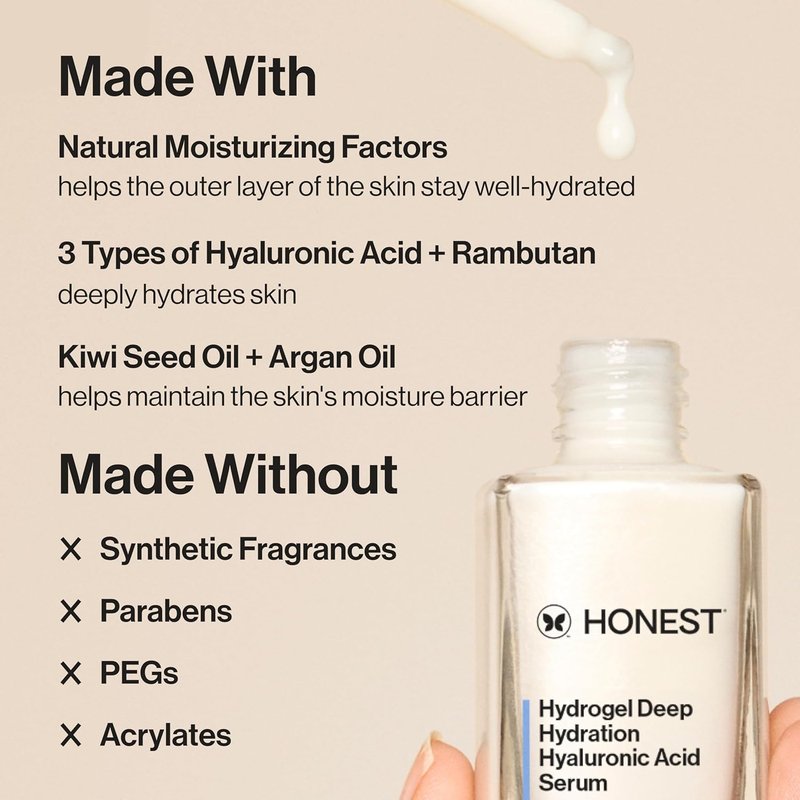 Hyaluronic Acid Serum for Deep Hydration - Moisturizes & Plumps | Hypoallergenic, Vegan, 1 fl oz