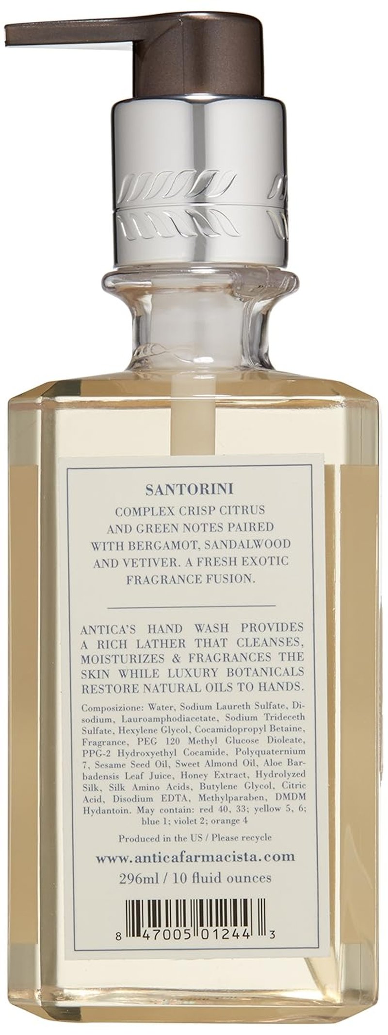 Antica Farmacista Hand & Body Wash - Nourishing Hydrating Cleanser | Santorini, 10 fl oz