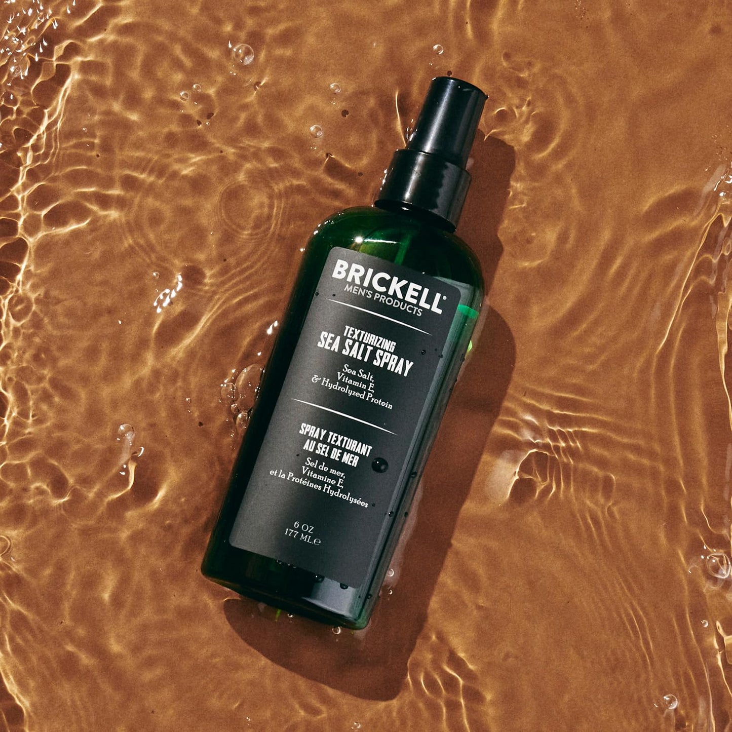 Brickell Men's Texturizing Sea Salt Spray - Alcohol-Free Hair Lift & Texture | 6 Ounce