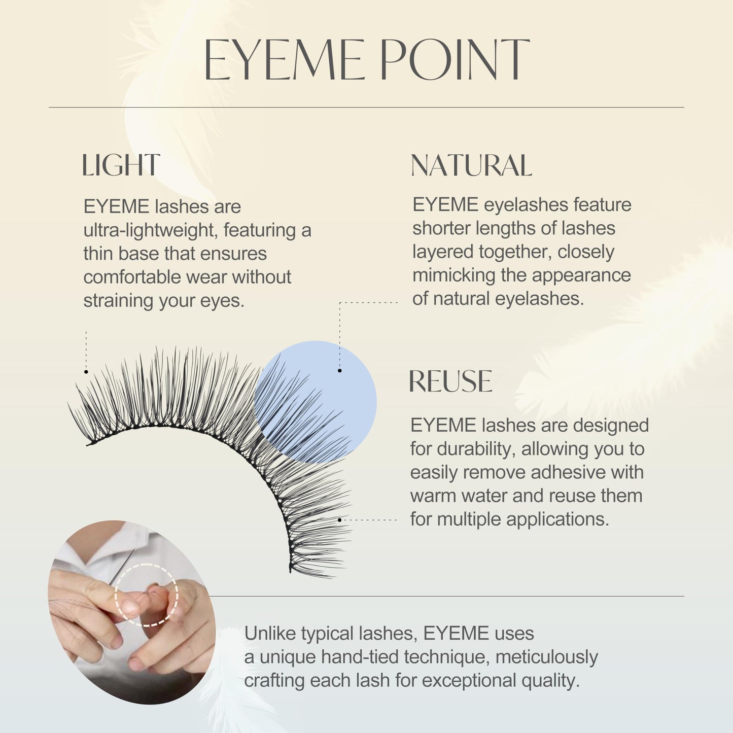 EYEME Eyelash NO.33 – 5 Set Pack, Natural Half Lashes for Bigger and More Defined Eyes, Lightweight False Eyelashes for Beginners, Flexible & Comfortable Fit, K-Beauty