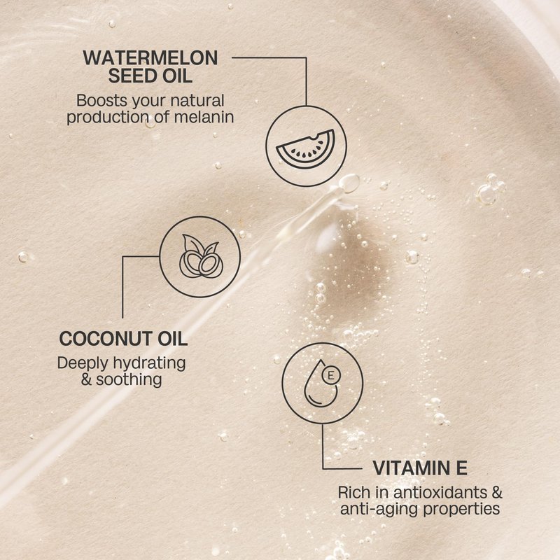 Bali Body Watermelon Tanning Oil SPF 6 | Infused with Natural Oil | Fruity Scent Summer Essential for Golden Deep Glow | Vegan, Cruelty Free (100ml/3.4 fl oz)
