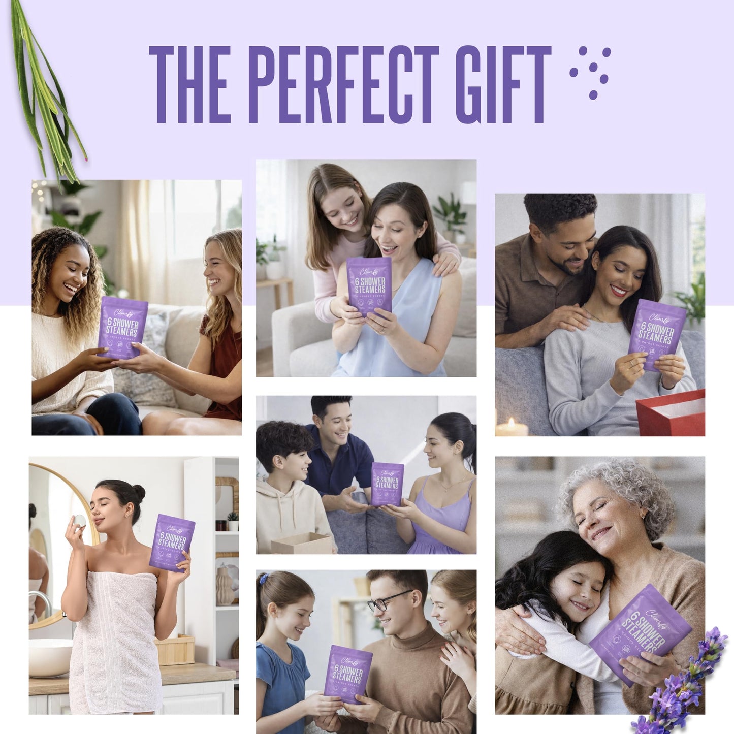 Cleverfy Shower Steamers Aromatherapy - Birthday Gifts for Women, Mom, Wife, Grandma, Her, Best Friend, Daughter, Sister, Teens & Girlfriend - 6 Tablets