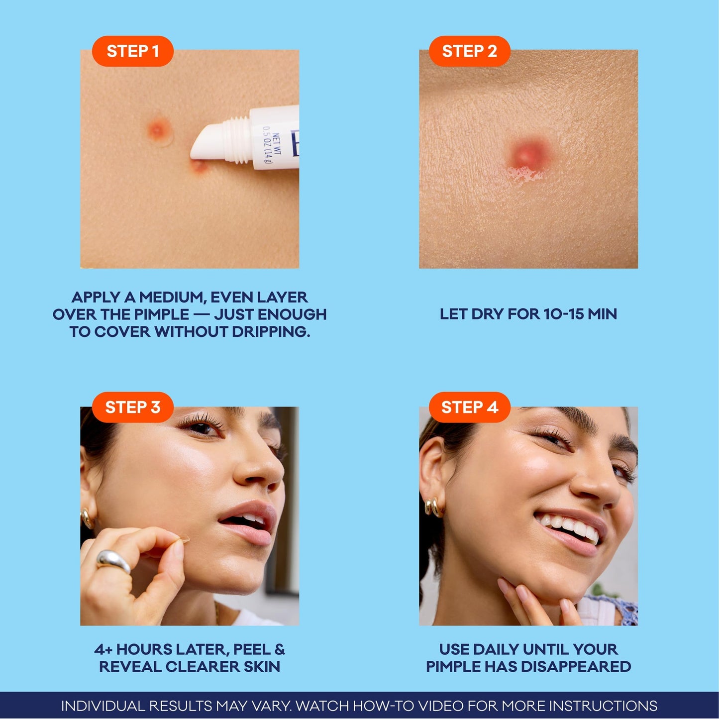 Biore Paint & Peel Liquid Pimple Patch Salicylic Acid Treatment, .5 fl oz