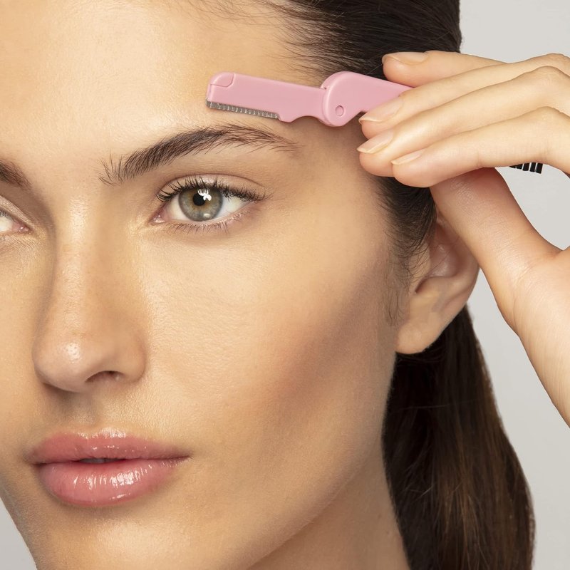 Tweezerman Brow Sculpting Set - Exclusive Tea Rose Tweezers & Brush