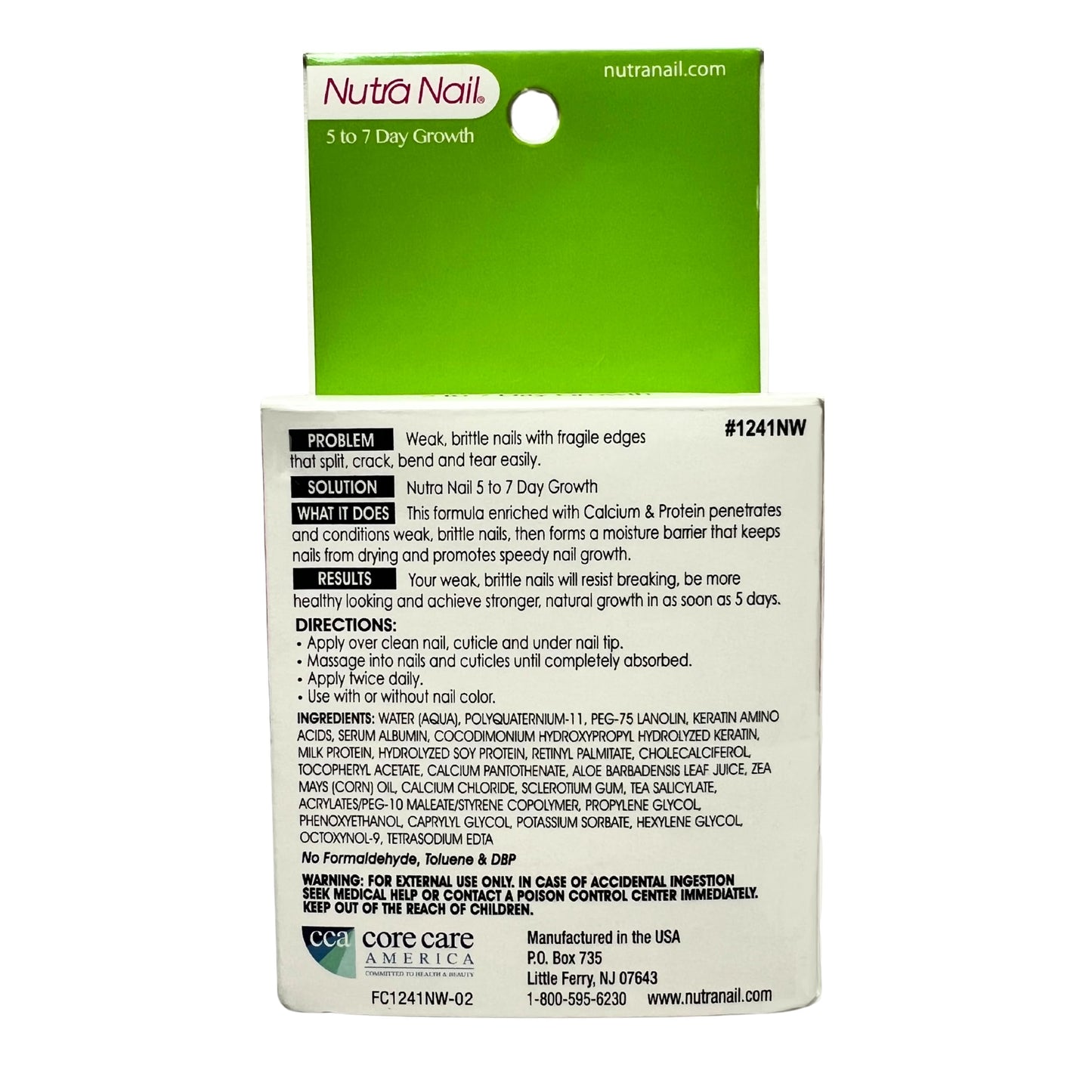 Nutra Nail 5 to 7 Day Growth Treatment - Fast Keratin Nail Strengthener Repair Serum Formula