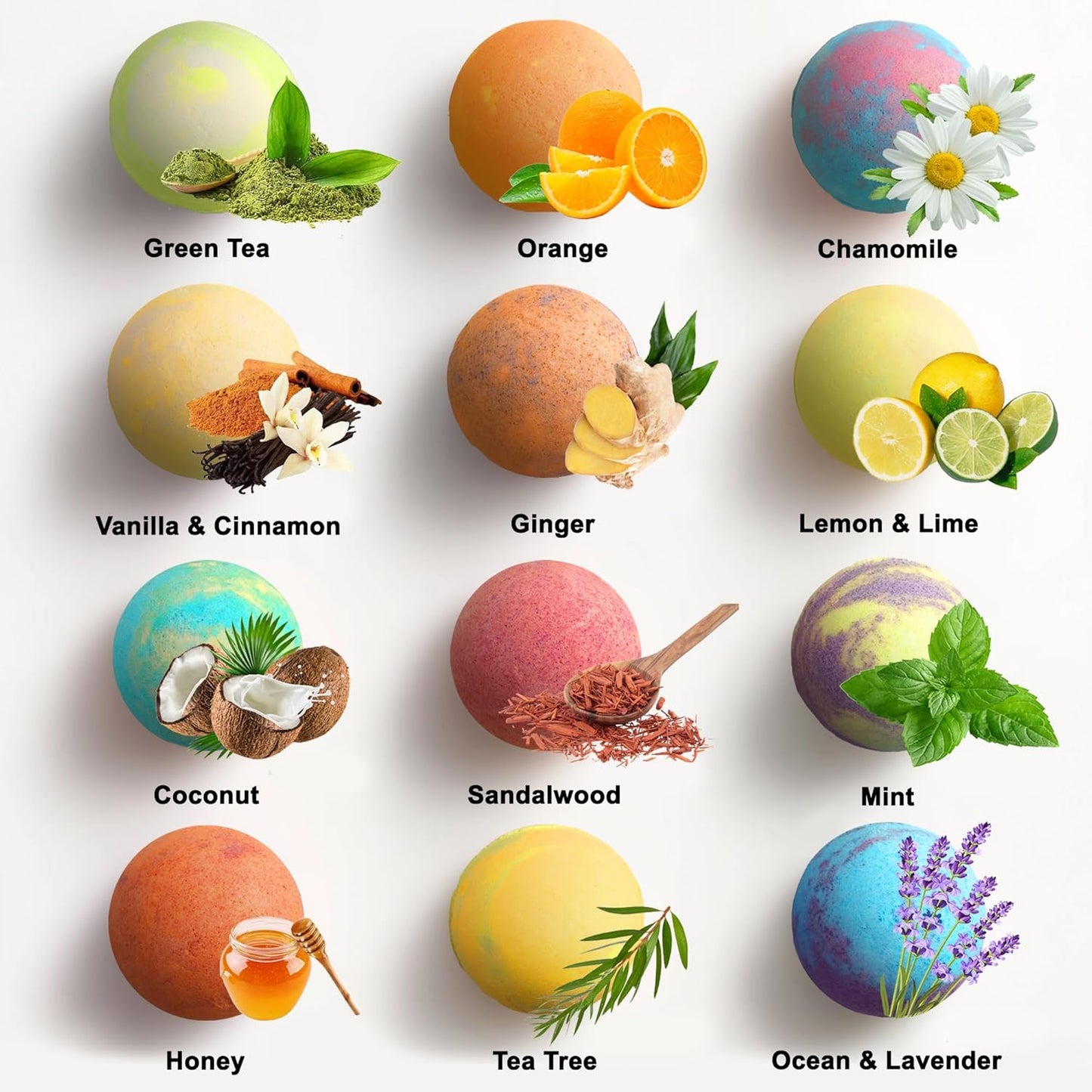 Luxury Bath Bombs Gift Set - 12 Large Vegan Bath Bombs with Essential Oils & Shea Butter | Moisturizing Spa Treat for Women