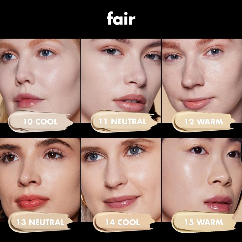 e.l.f. Soft Glam Foundation - Medium Coverage, Long-Lasting & Buildable | Vegan, Cruelty-Free, 10 Fair Cool