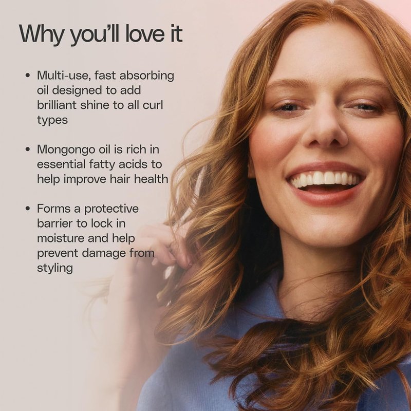 Ouidad Moisture Lock Mongongo Hair Oil - Hydrating Leave-In Treatment for Curly Hair | 1.7 fl oz, Fast-Absorbing Elixir