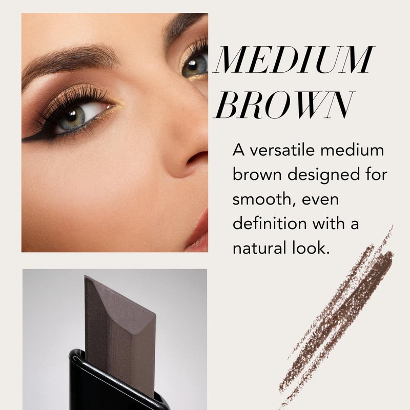 Xtreme Lashes Arch Defining Brow Pencil, Medium Brown, Waterproof, Smudge-Proof, Long-Lasting Makeup, Vegan, Angled Tip Eyebrow Pencil with Spoolie Brush