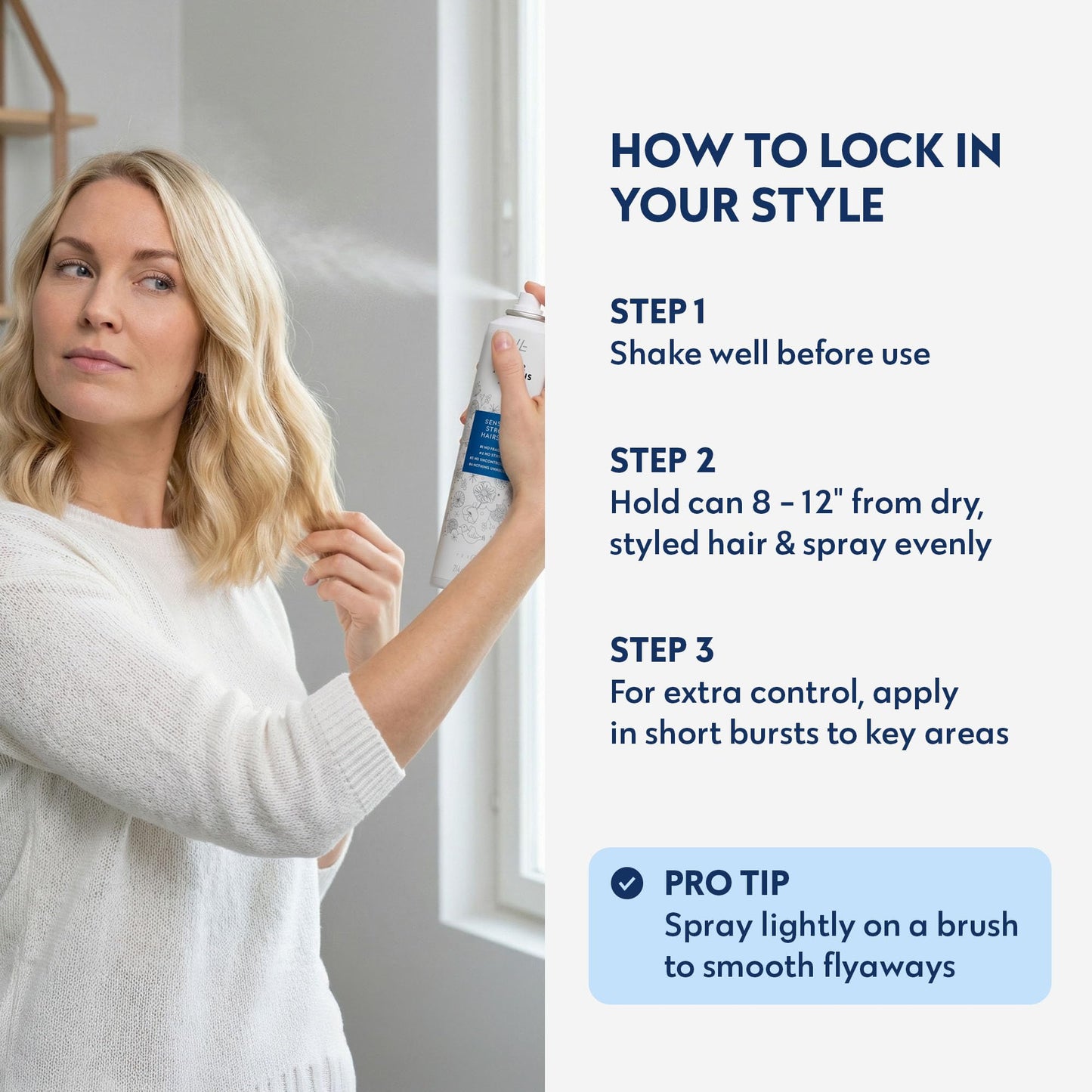 No nothing Super Strong & Strong Hairspray, Fragrance Free Hypoallergenic Finishing Hair Spray Extra Hold for Women & Men, Humidity & Frizz Control Hair Care Products with UV Protection, Unscented