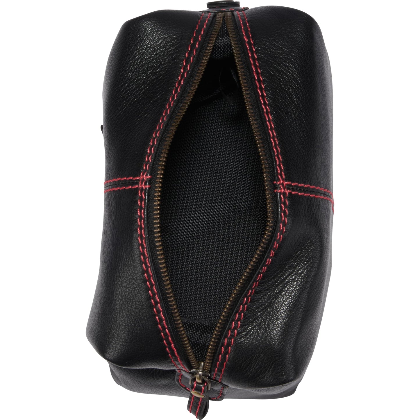 Rawlings | Wild Card Collection | Leather Travel Kit Toiletry Bag | Black | 8" W x 4.75" H x 4" D