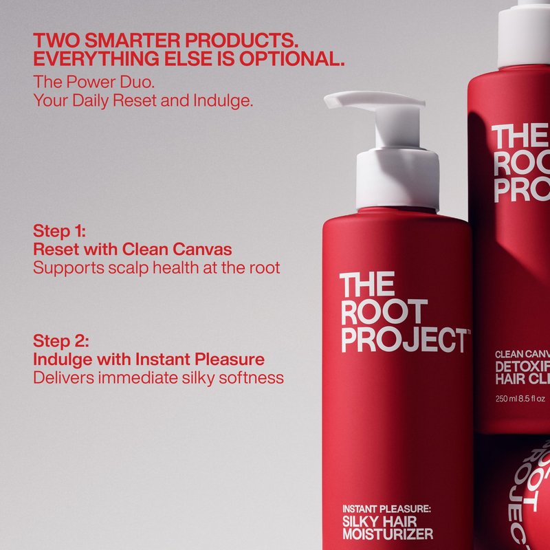 The Root Project The Power Duo Set | Includes Clean Canvas Shampoo and Instant Pleasure Conditioner | Detoxifies Scalp, Hydrates Hair | Dermatologist-Tested