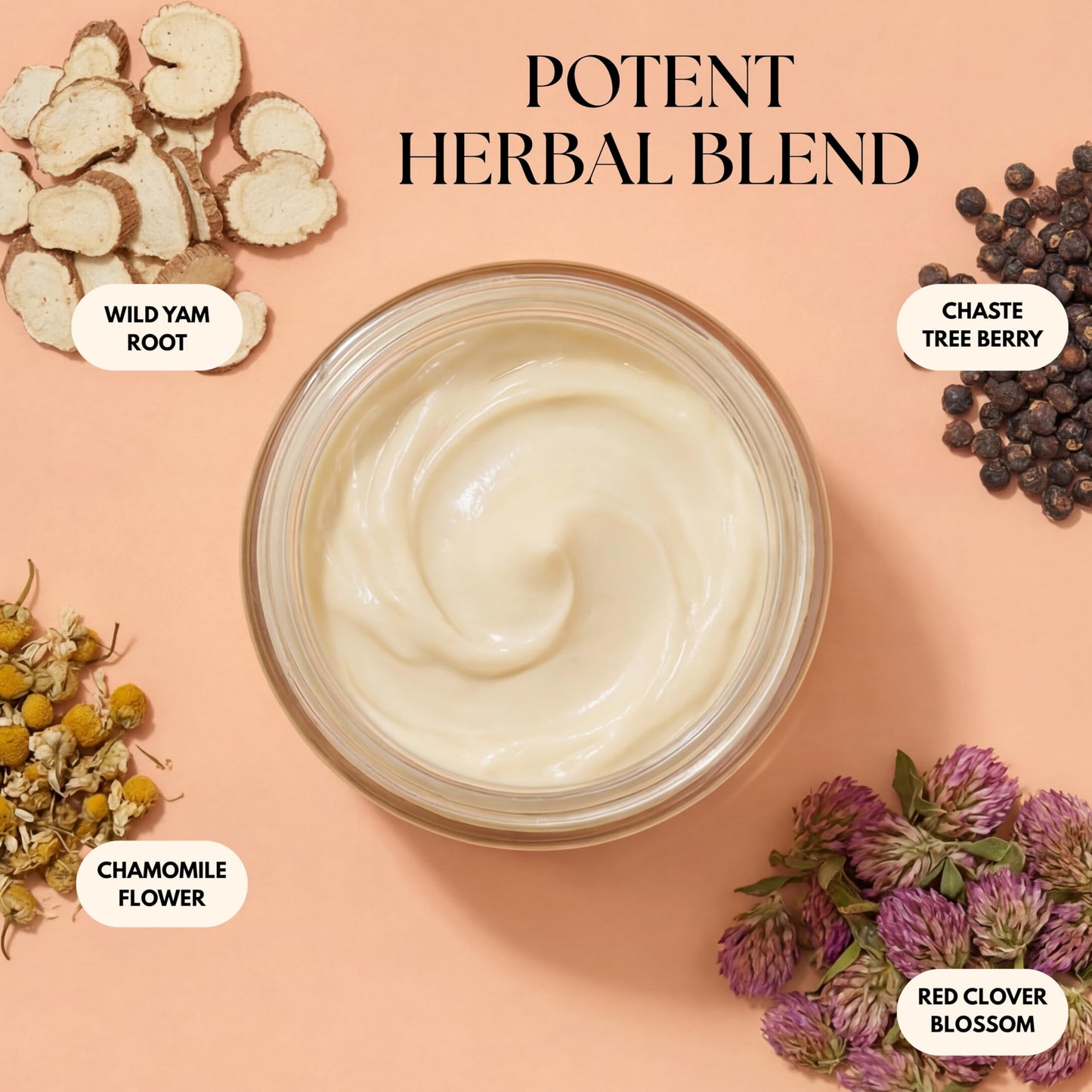 Wild Yam Cream - Menopause and PMS Support for Women, 4 oz (Vanilla Lavender), Organic Wild Yam Cream for Balance - Made with Chaste Tree Berry and Red Clover