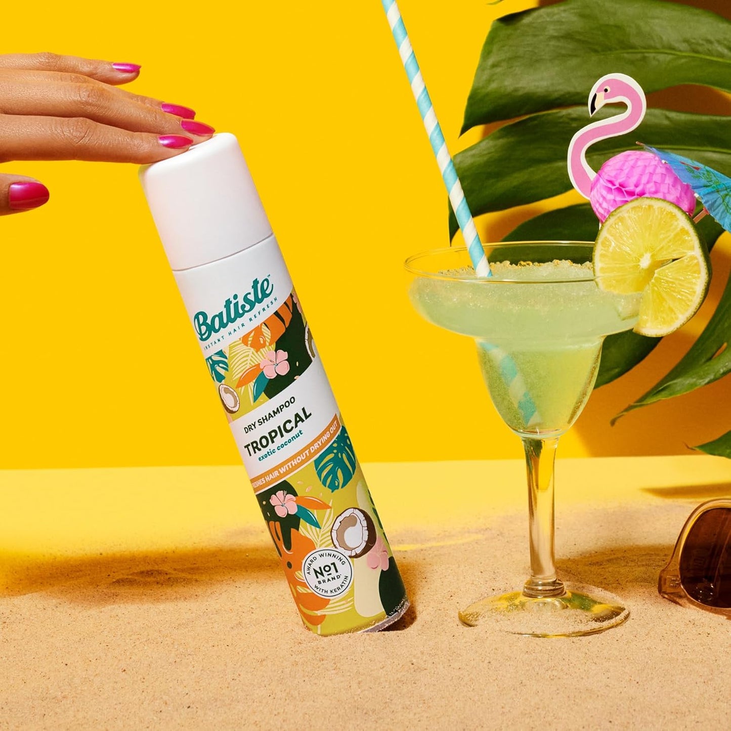Batiste Tropical Dry Shampoo - Waterless Hair Cleanser | 3.81oz, 3-Pack for Refreshing Volume