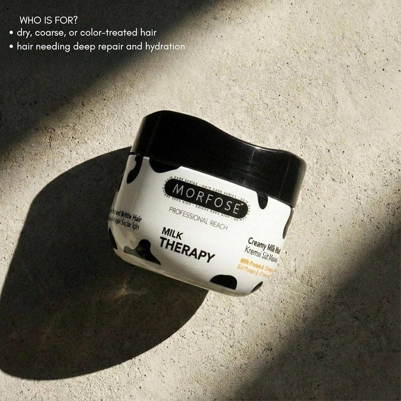Morfose Professional Hair Mask - Repair Dry, Damaged Hair | 16.9 Fl Oz Milk Therapy