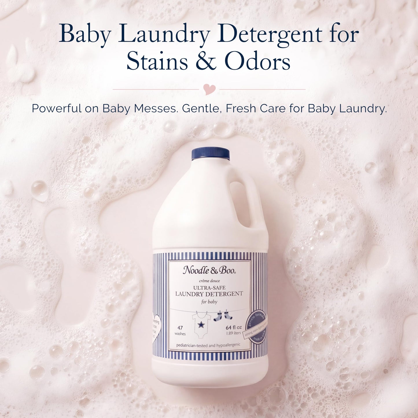 Noodle & Boo Baby Laundry Essentials Ultra-Safe Laundry Detergent, 64 Fl Oz (Pack of 1)