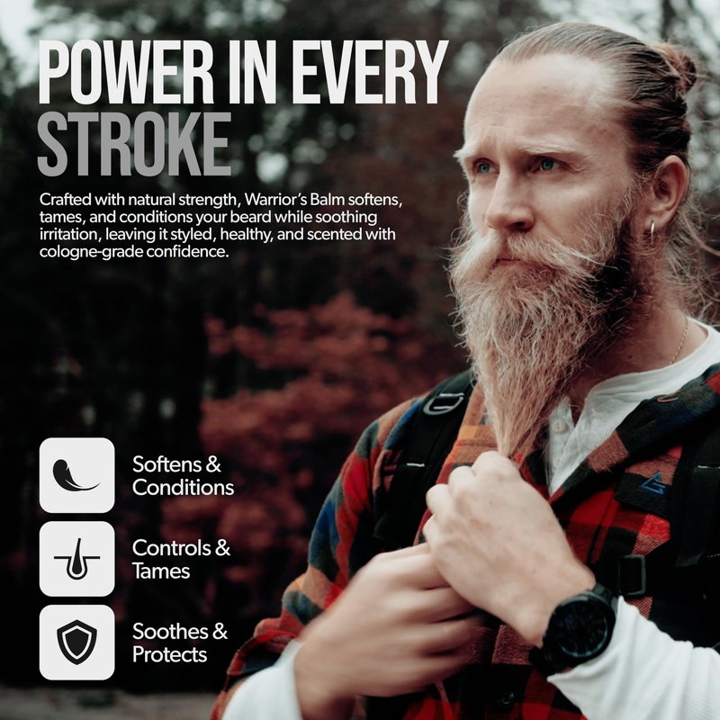 The Beard Struggle Warrior’s Beard Balm - Platinum Collection, Surtr's Fury - Non-Greasy Low-Hold Formula, Luxurious Cologne-Grade Fragrances 100% Natural and Plant-Based Ingredients - 50g