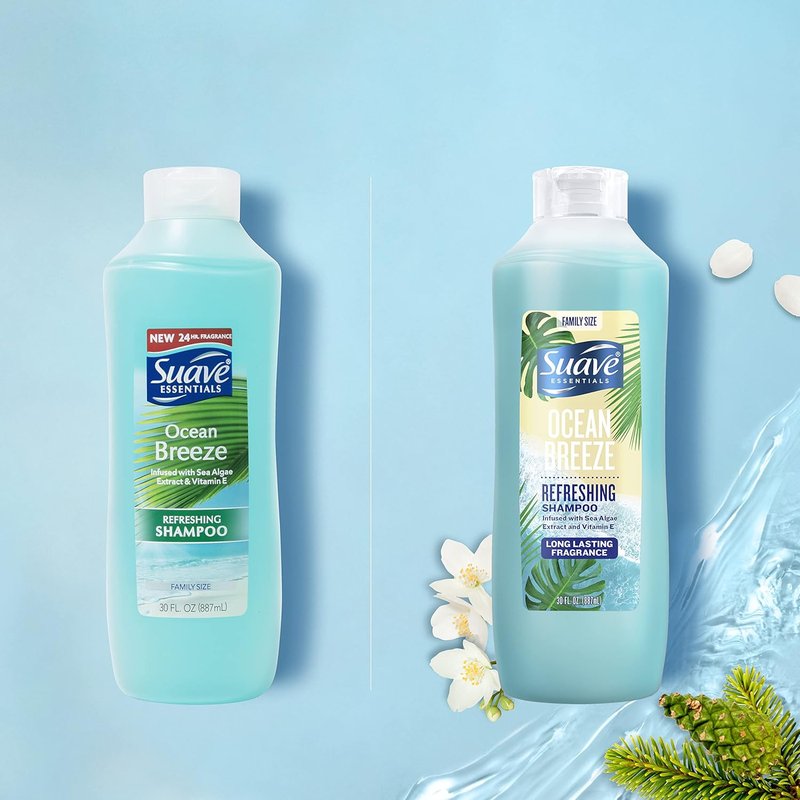 Moisturizing Shampoo for Dry Hair - Ocean Breeze with Sea Algae & Vitamin E | 30 oz, Pack of 6