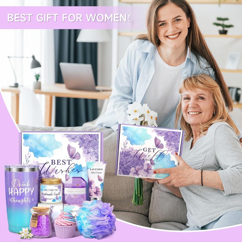 Spa Gift Basket for Women - Unique Birthday & Self-Care Gifts | Relaxing Gift Set for Mom, Sister, Bestie