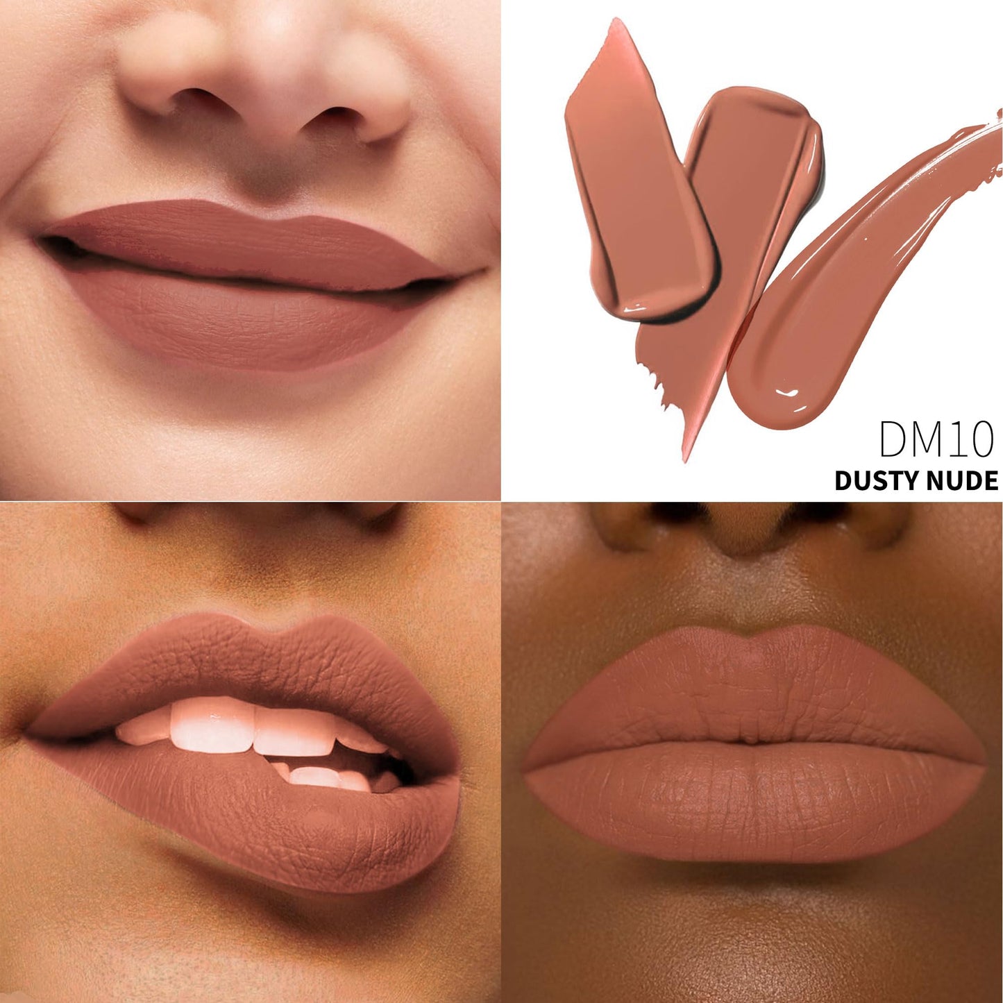 Depuplum 3Pc Matte Liquid Lipsticks for Women, Red Lipstick Nude Lisptick Pink Lipstick, Cruelty Free Long Lasting Lip Makeup,DM05+DM06+DM10