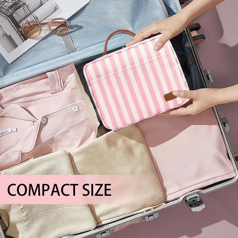 Bosidu Hanging Travel Toiletry Bag for Women, Portable Toiletry Bag for Travel Size Essentials, Water-resistant Large Travel Makeup Bag with Hook for Toiletries, Cosmetics, Travel Accessories
