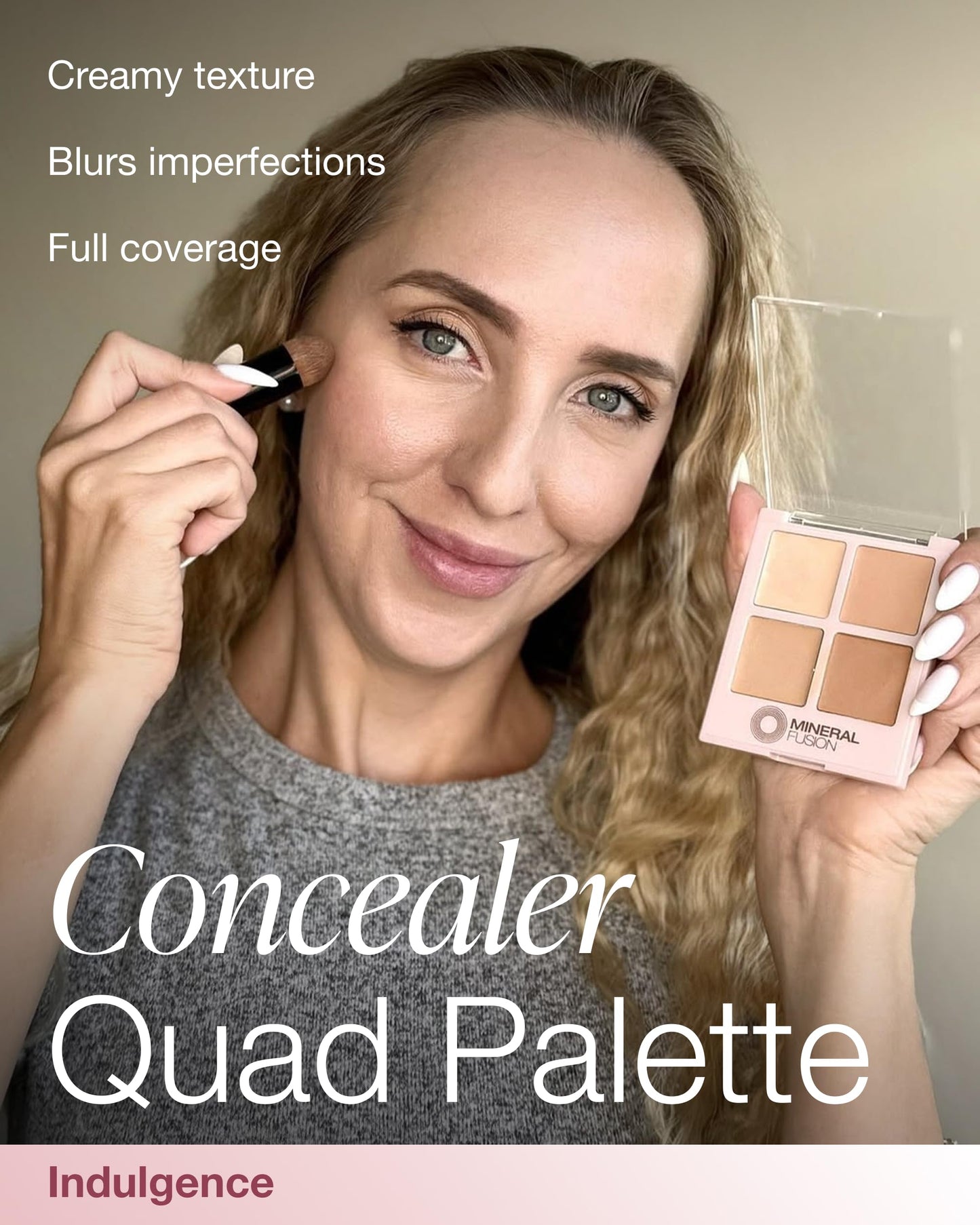 Mineral Fusion Makeup Cream Concealer Eye Palette Quad (Indulgence)