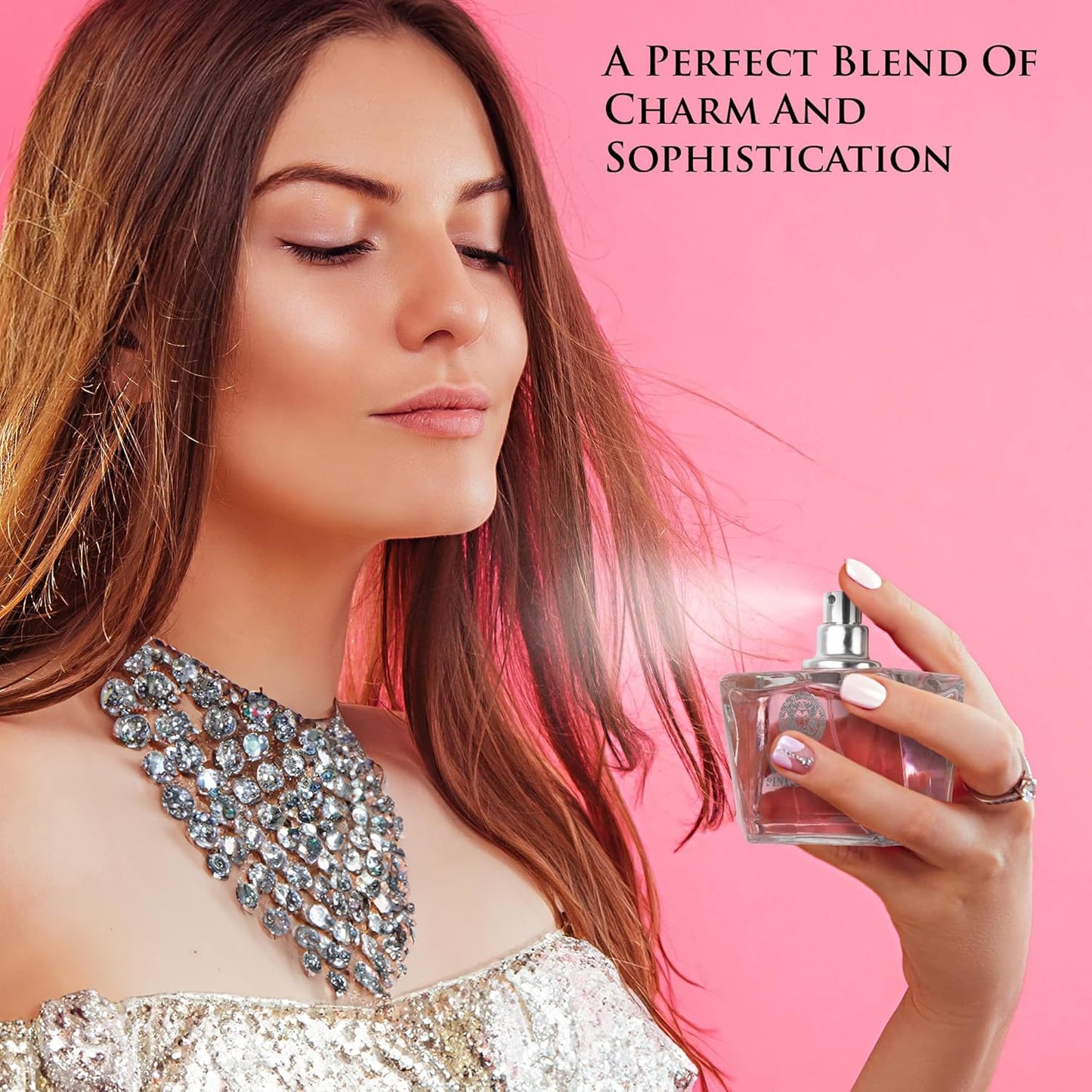 Verse Pink Crystal Eau De Parfum for Women | Floral & Fruity Scent with Pomegranate & Yuzu - 100ml Elegant Bottle