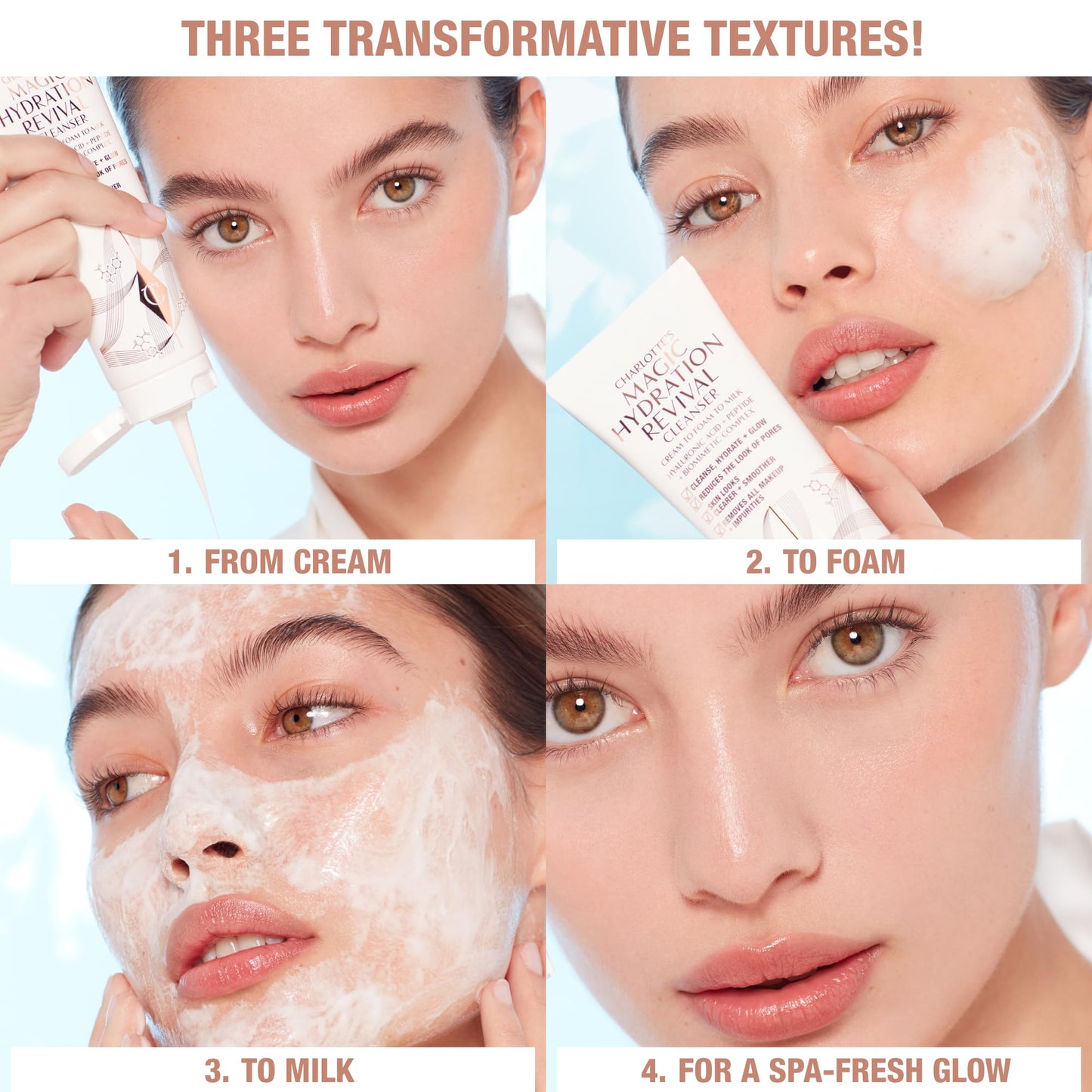 Charlotte Tilbury Magic Hydration Revival Facial Cleanser - Gentle, Foaming Face Wash to Hydrate, Revive & Prime Skin - Helps Reduce the Appearance of Pores While Removing Makeup & Impurities