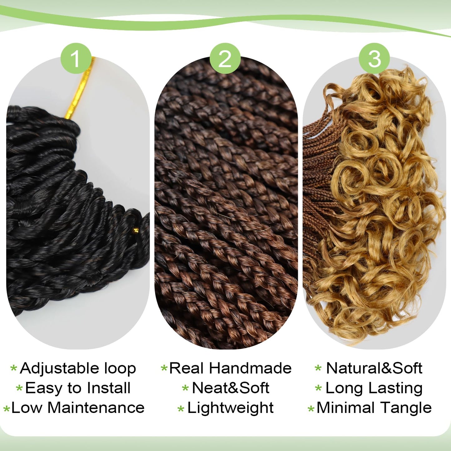 French Curl Braiding Hair Crochet Braids 8 Inch Pre Looped Goddess Box Braids Crochet Hair with Curly Ends Crochet Hair for Black Women (T1B/30/27)