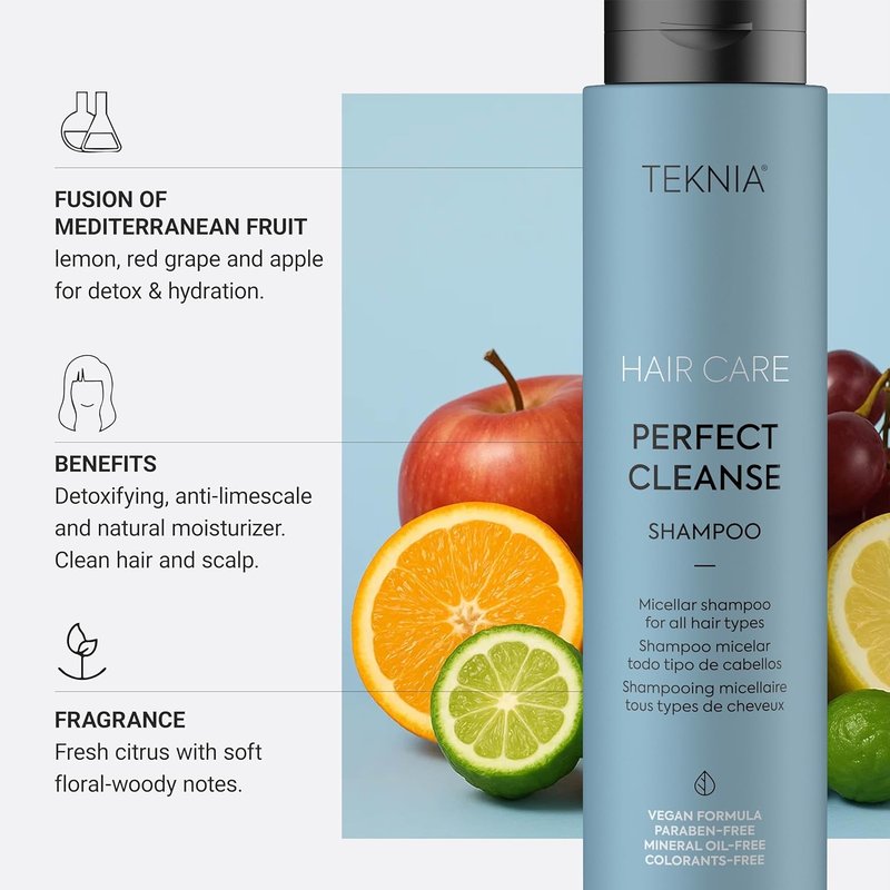 Teknia Perfect Cleanse Shampoo - Clarifying Deep Clean for Scalp & Hair | 10.14 oz