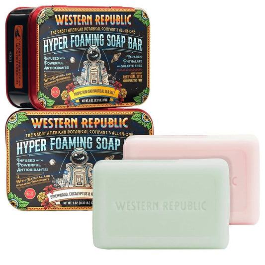 Tropic Rum & Nautical Sea Salt Bath Soap Bar - Hydrating Eucalyptus & Sage | 6oz 2 Pack