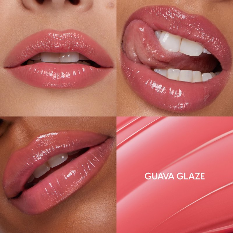 ColourPop So Juicy Plumping Lip Gloss Balm - Hydrating Lip Gloss & Balm Hybrid with Peptides - Non-Sticky Formula - Visibly Plumps Lips & Delivers Buildable Color - Guava Glaze (0.07 oz)