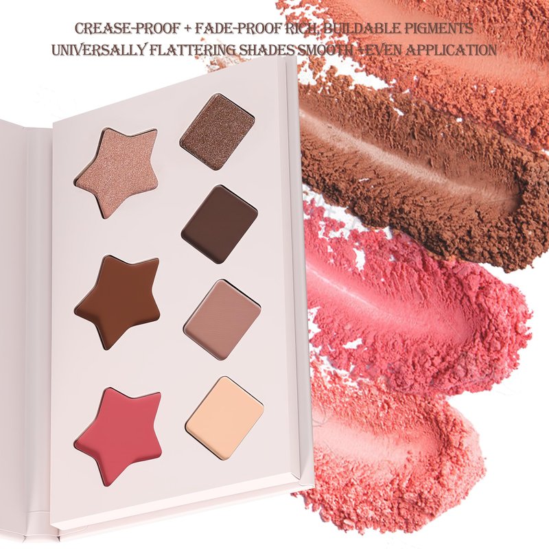 VIOLA HOUSE All In One Face Palette,Velvety-Smooth Buildable & Blendable Formulas,Bronzer,Eye shadow,Highlight 8.5g (Dark)