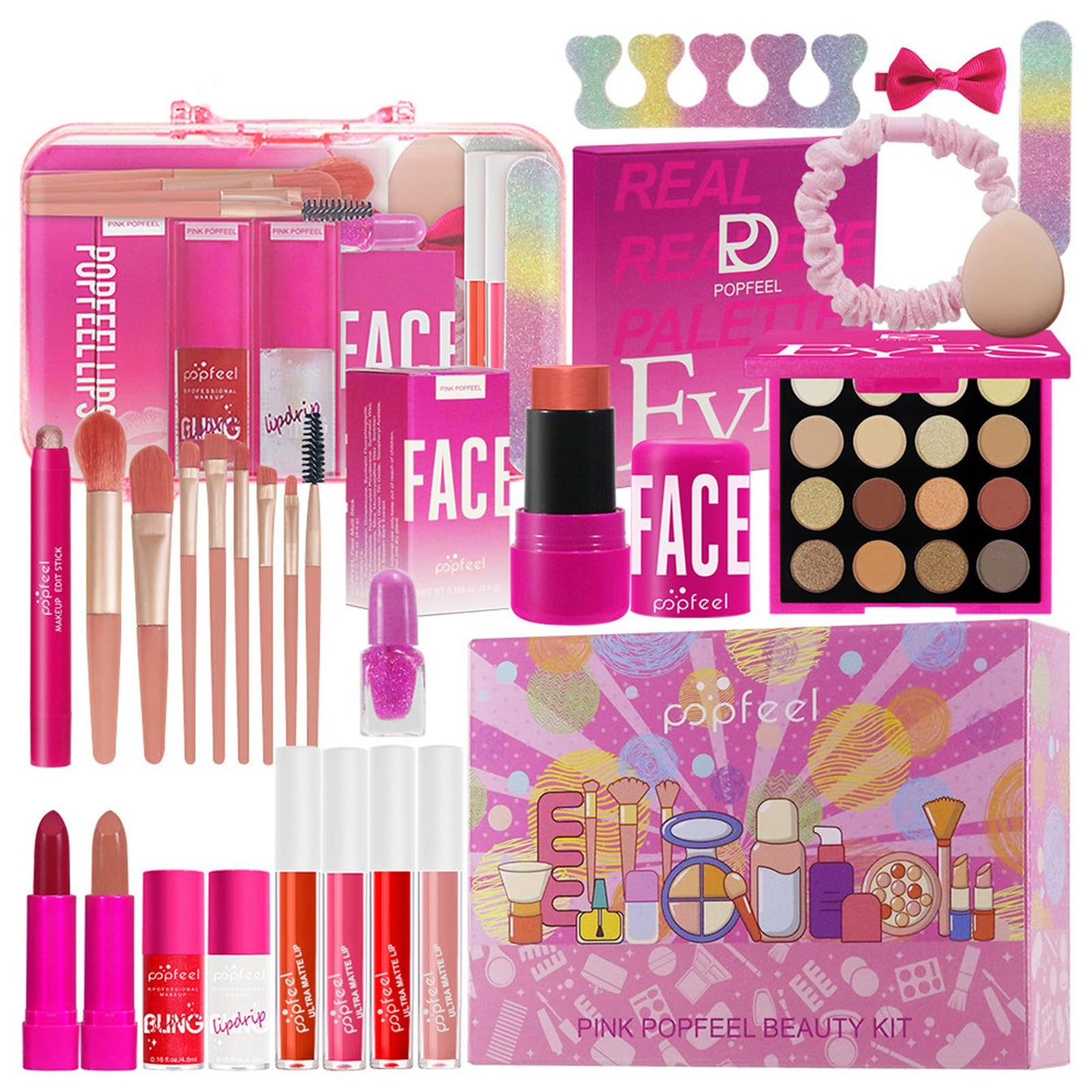 Makeup Advent Calendar 2026, New Year Gifts for Teenage Girls Women All in One Makeup Kit Surprise Gift Valentines Day Countdown Calendar Gifts with Eyeshadow Palette Lipstick Foundation Eyebrow
