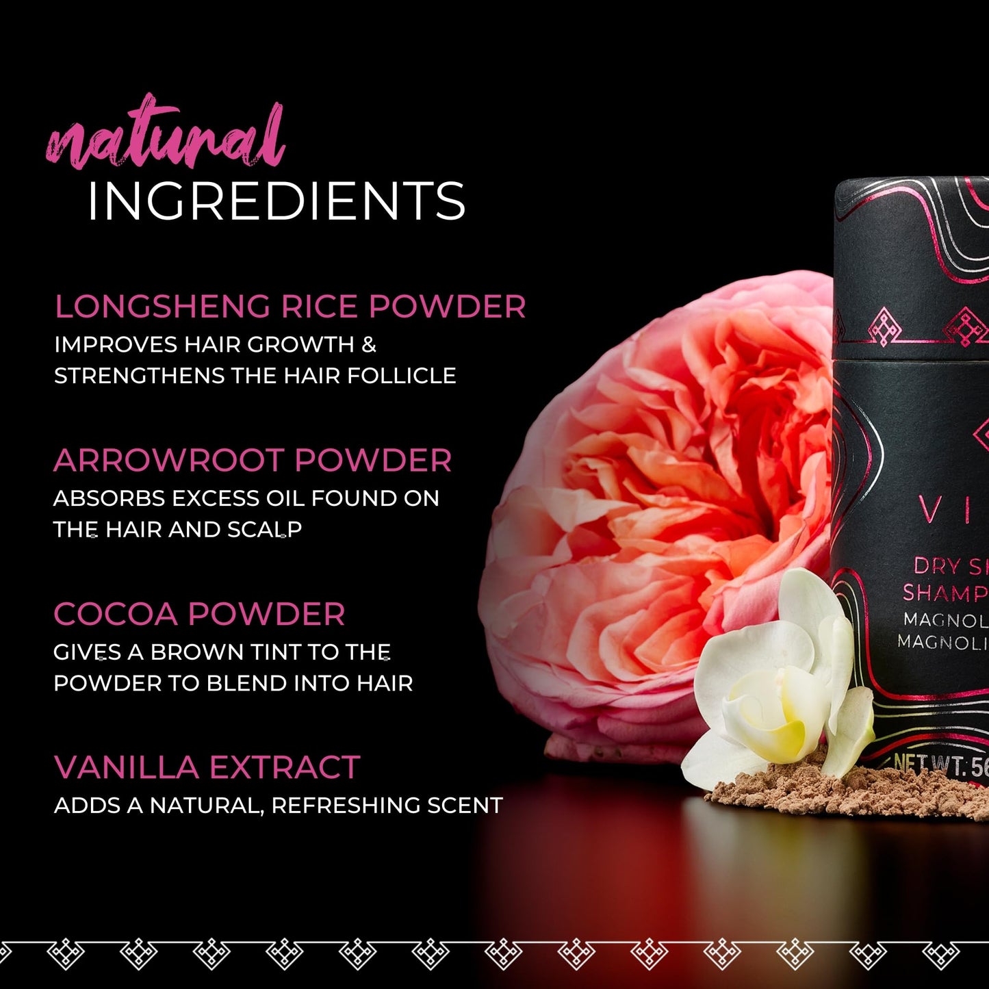 Viori Dry Shampoo Powder, Magnolia and Peony - Fast-Absorbing - Volumizing Shampoo - Dry Shampoo for Oily Hair - Neutralizes Odor - Long-Lasting