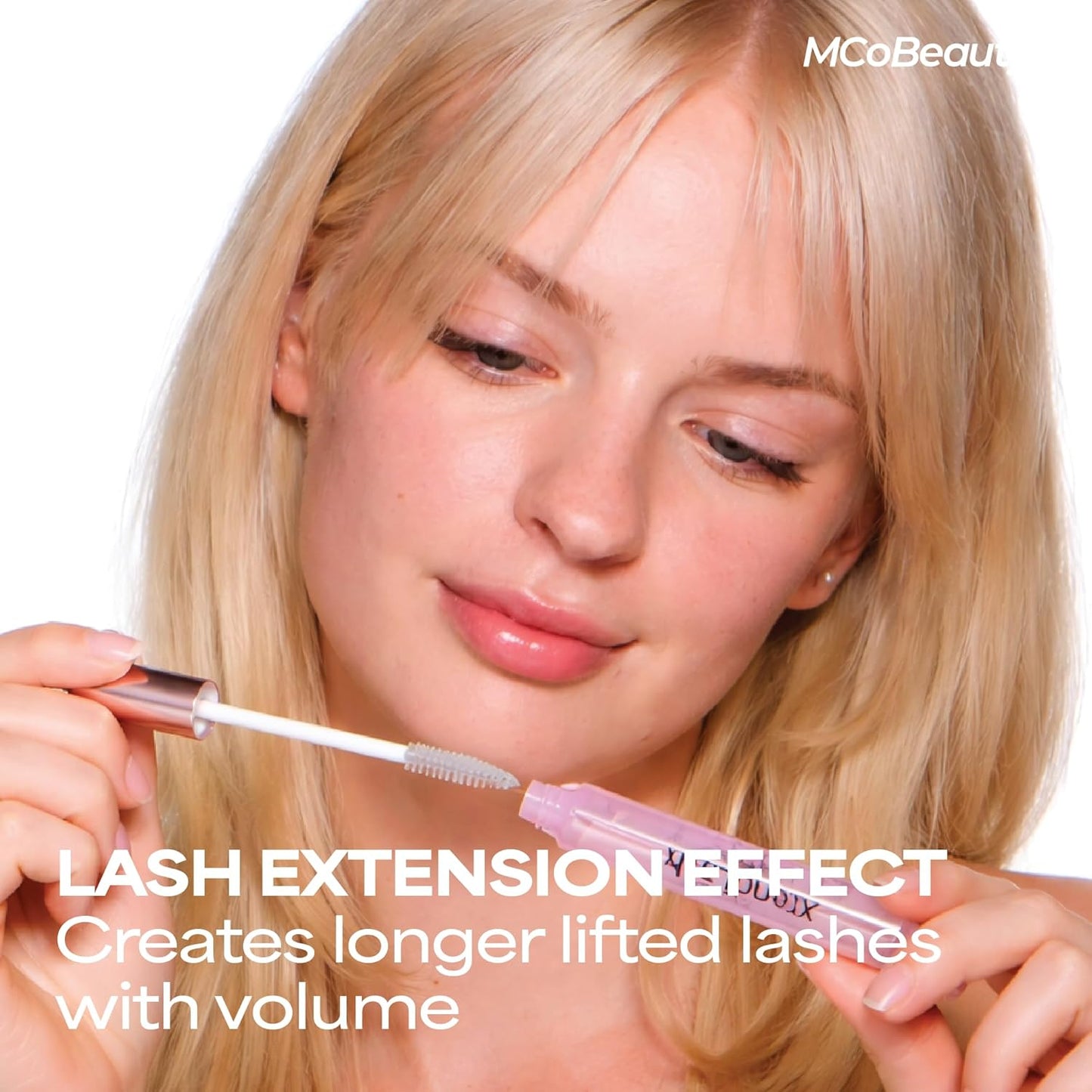 XtendLash Clear Tubing Mascara - Lengthening & Glossy Shine, Water-Resistant | Flake-Free, Vegan, Sensitive Eyes