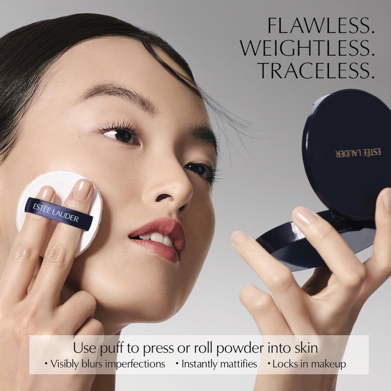 Estée Lauder Double Wear Stay-in-Place Matte Setting Powder Veil | Pressed Setting Face Powder Compact with Puff | Oil-Control with Sheer Coverage, Translucent Light